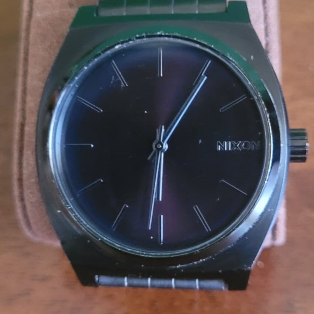 Nixon Minimal The Time Teller Black Stainless Steel -New Battery